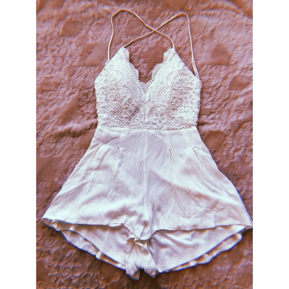 White Lace Romper